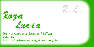 roza luria business card